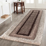 California Bordered Shaggy Rug - Bronze