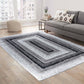 California Bordered Shaggy Rug - Grey