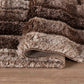 California Hand-Carved Shaggy Rug - Bordered Grey