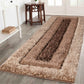California Hand-Carved Shaggy Rug - Bordered Grey