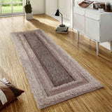 California Bordered Shaggy Rug - Bronze