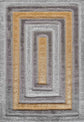 California Bordered Shaggy Rug - Ochre