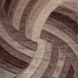 California Swirl Shaggy Rug - Bronze