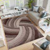 California Swirl Shaggy Rug - Bronze