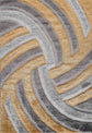 California Swirl Shaggy Rug - Ochre