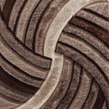 California Swirl Shaggy Rug - Bronze