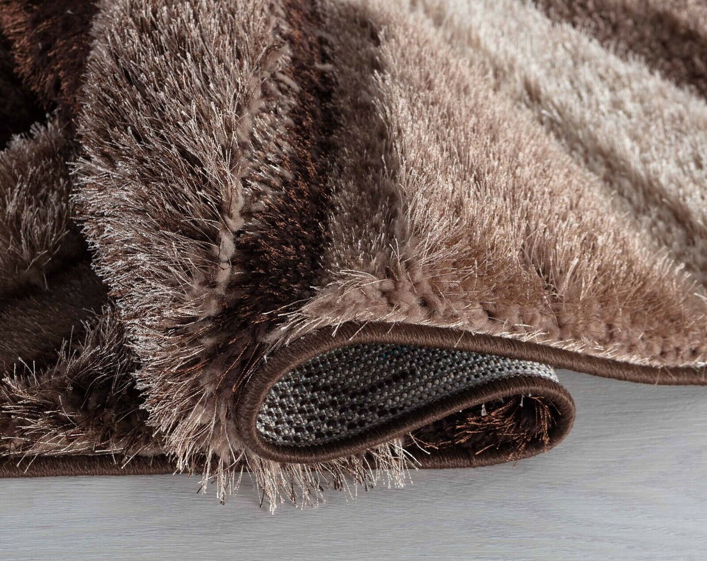 California Swirl Shaggy Rug - Bronze