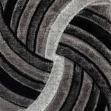 California Swirl Shaggy Rug - Grey