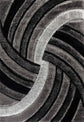 California Swirl Shaggy Rug - Grey