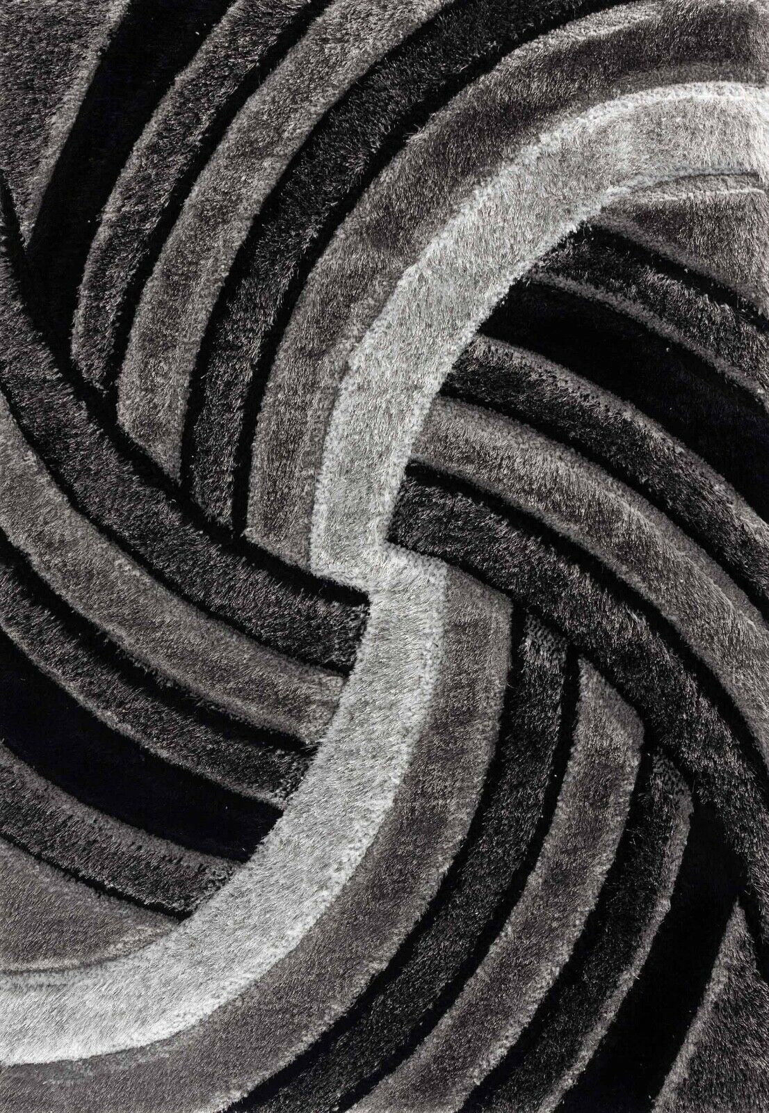California Hand-Carved Shaggy Rug - Swirl Bronze