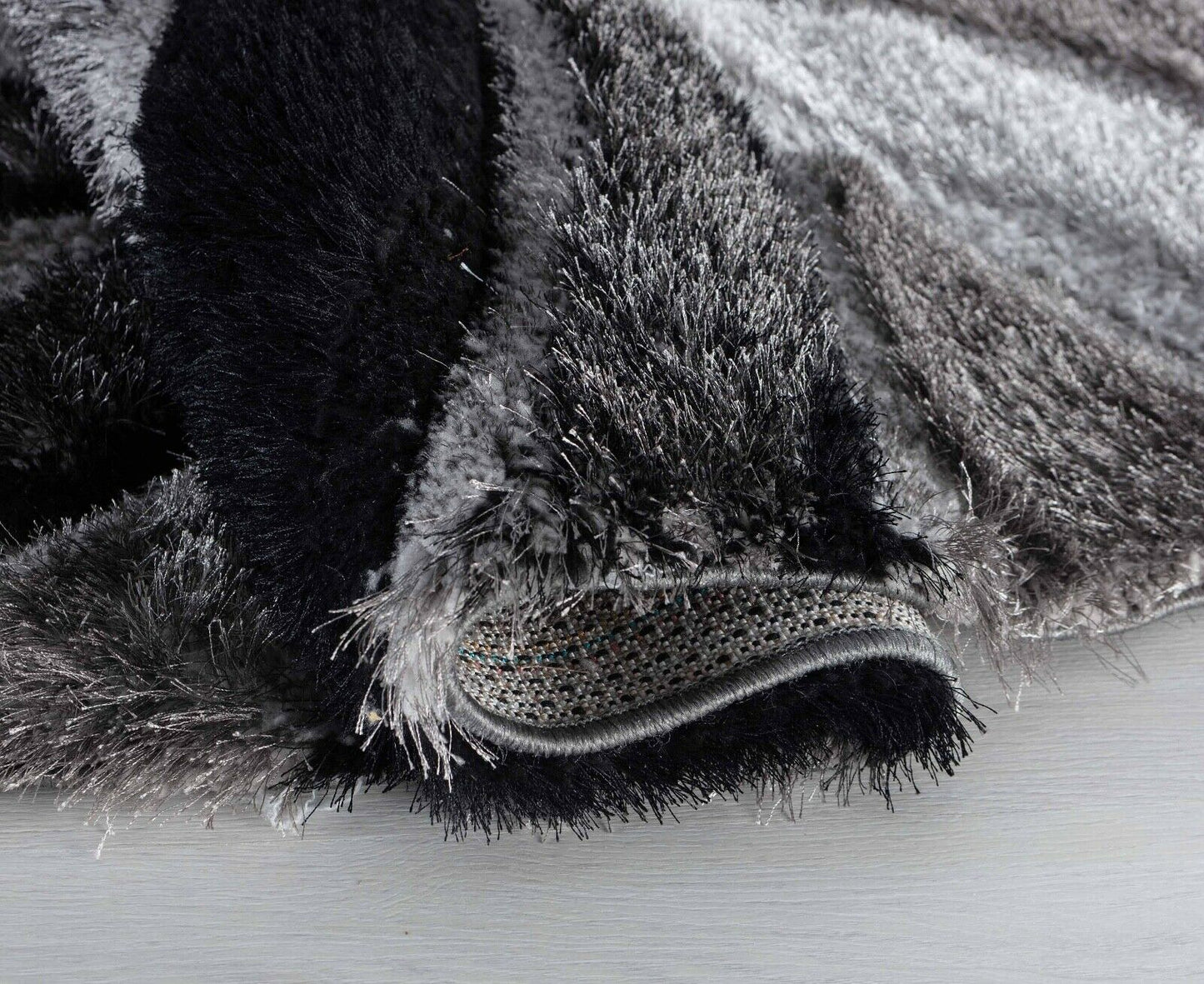 California Swirl Shaggy Rug - Grey