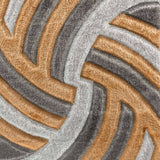 California Swirl Shaggy Rug - Ochre