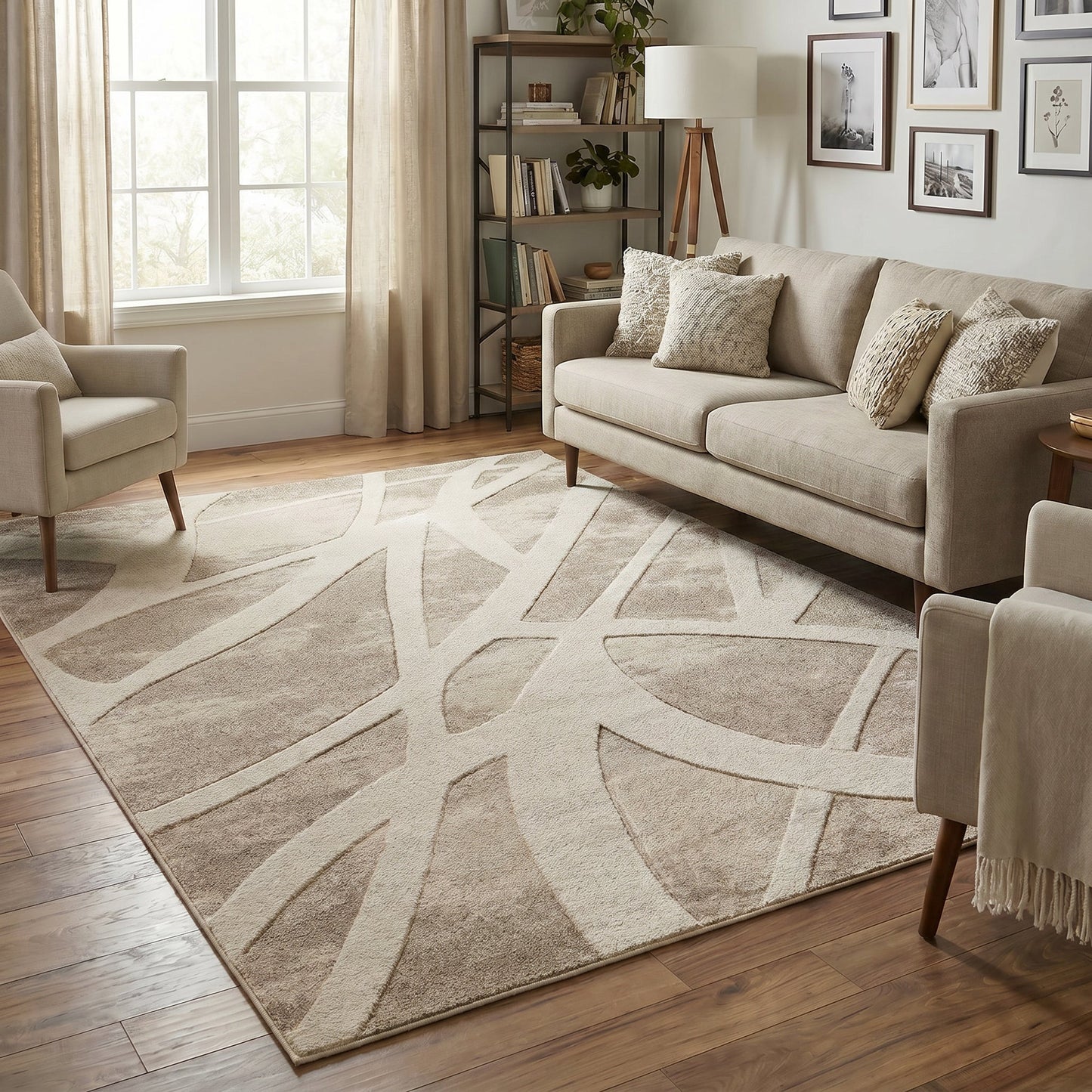 Santiago Carved Abstract Rug - Dynamic Grey