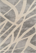 Santiago Carved Abstract Rug - Dynamic Grey