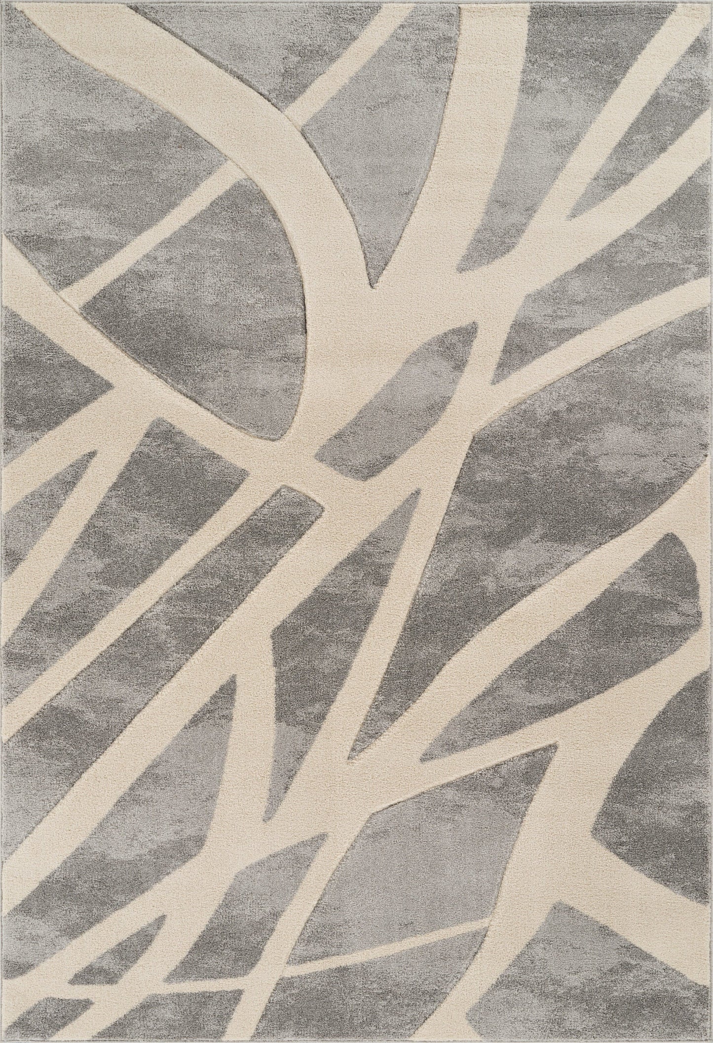 Santiago Carved Abstract Rug - Dynamic Grey