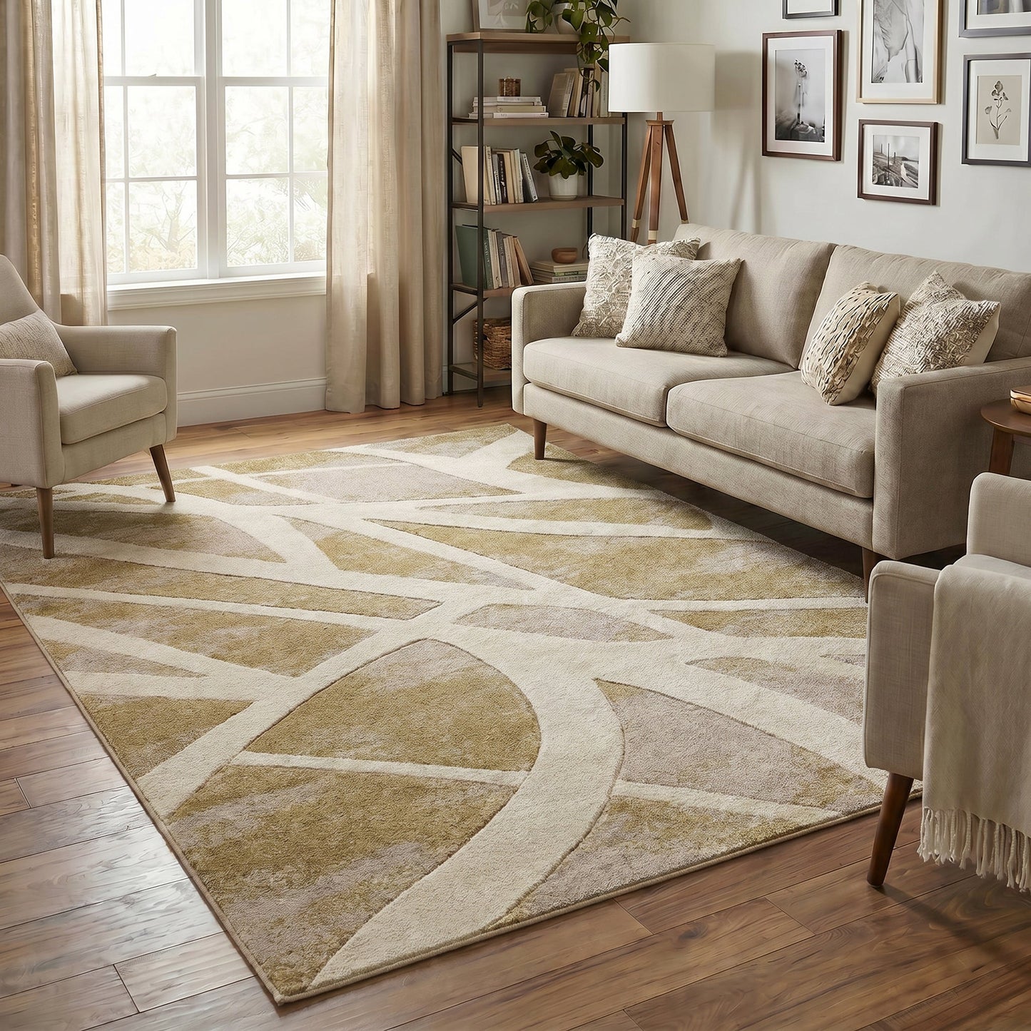 Santiago Carved Abstract Rug - Dynamic Grey