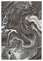 Grey Eleanor Marble embossed abstract rug, top-down view