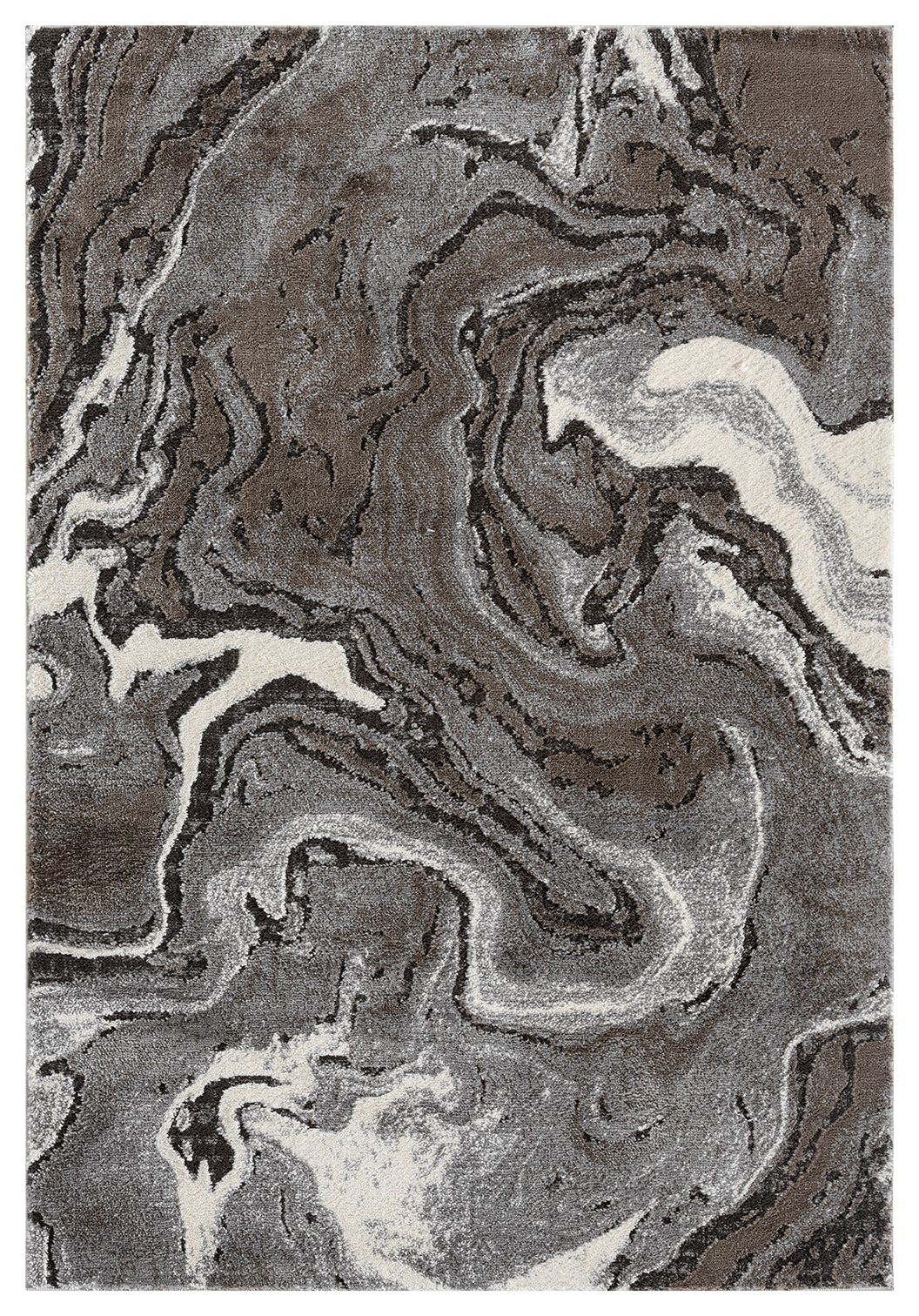 Grey Eleanor Marble embossed abstract rug, top-down view