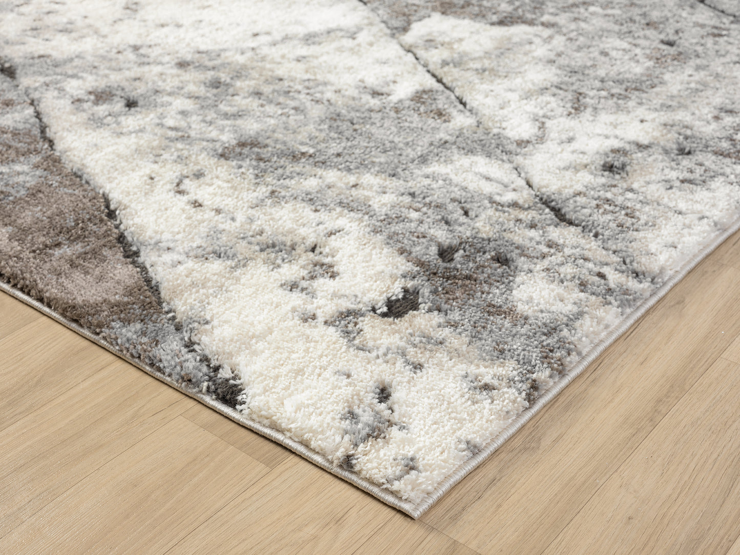 Eleanor Embossed Abstract Rug - Slate Mocha