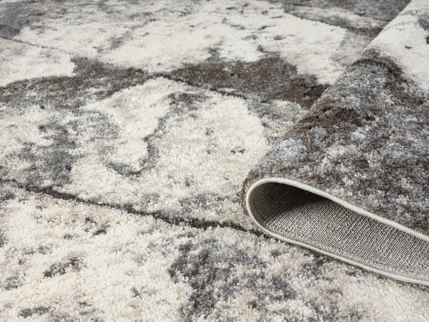 Eleanor Embossed Abstract Rug - Slate Mocha