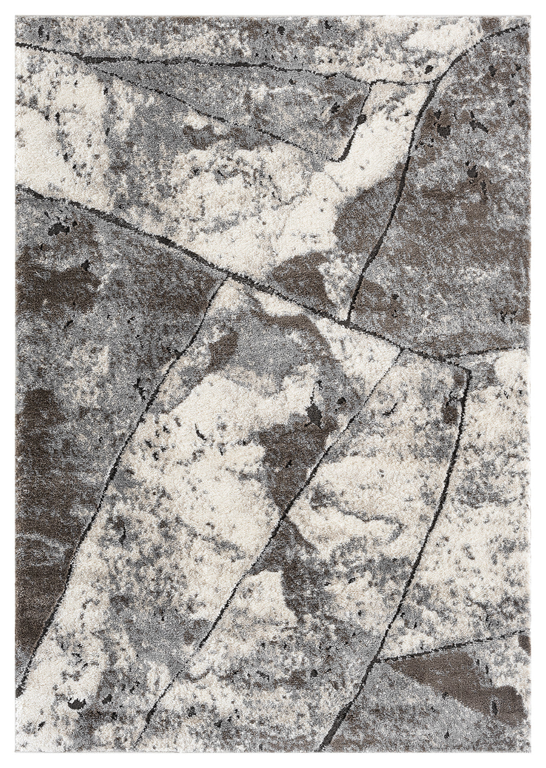 Eleanor Embossed Abstract Rug - Slate Mocha