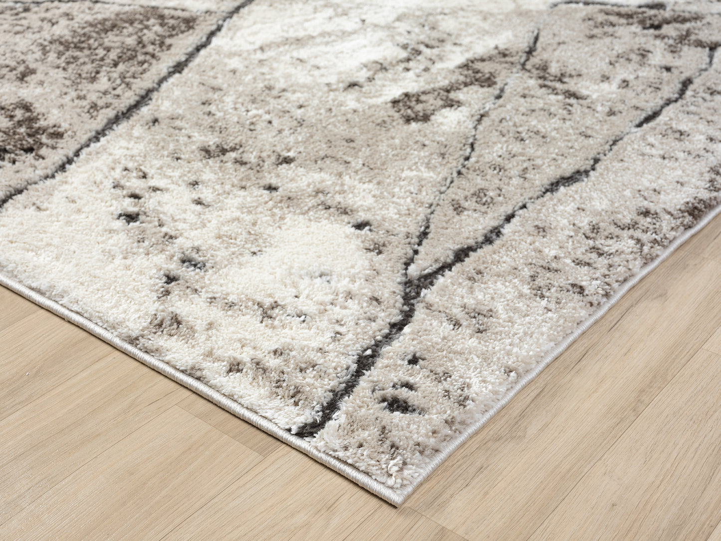 Eleanor Embossed Abstract Rug - Slate Mocha