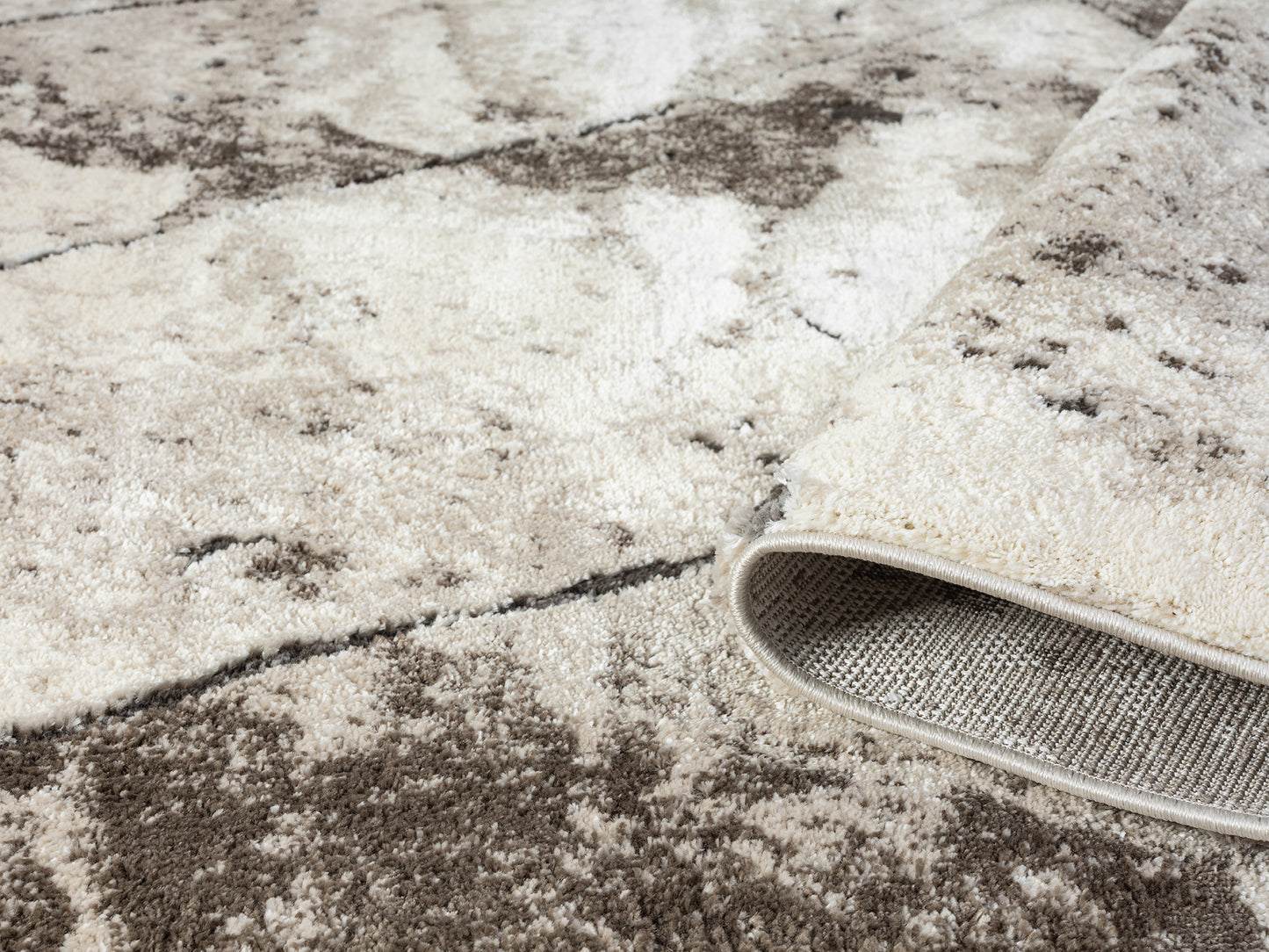 Eleanor Embossed Abstract Rug - Slate Mocha