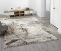 Eleanor Embossed Abstract Rug - Slate Mocha