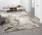 Mocha Eleanor Slate embossed abstract rug, in a room setting