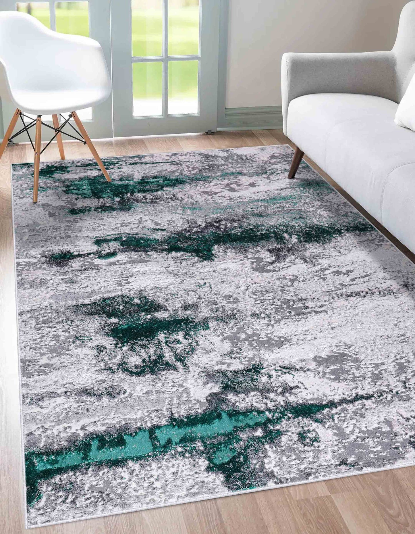 Emperor Onyx Abstract Rugs  - Aqua