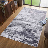 Emperor Onyx Abstract Rugs - Silver