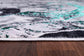 Emperor Solarius Abstract Rugs  - Aqua