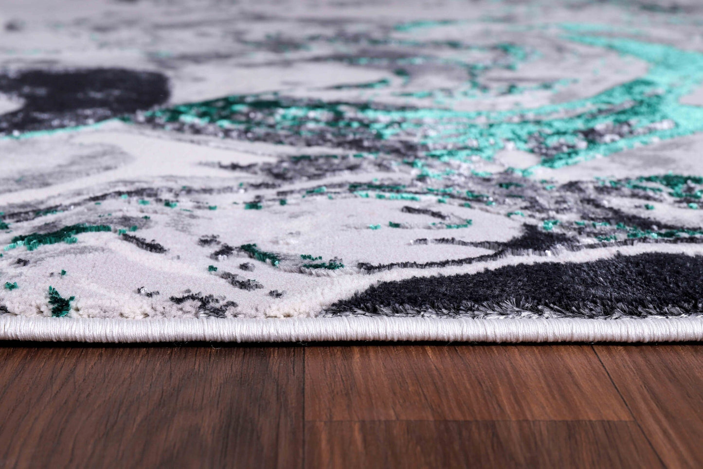 Emperor Solarius Abstract Rugs  - Aqua