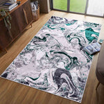 Emperor Solarius Abstract Rugs  - Aqua