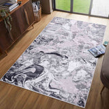Emperor Solarius Abstract Rugs - Silver