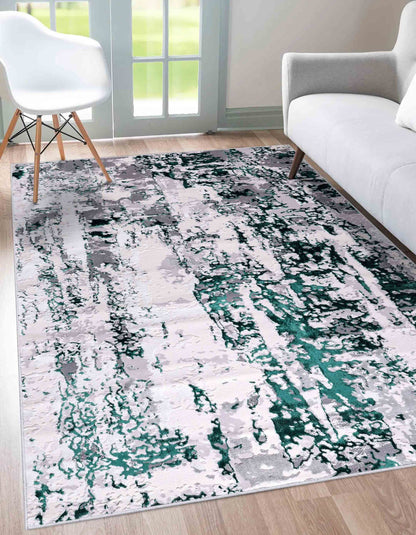 Emperor Styra Abstract Rugs  - Aqua