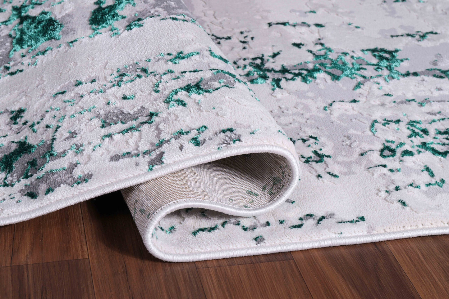 Emperor Styra Abstract Rugs  - Aqua