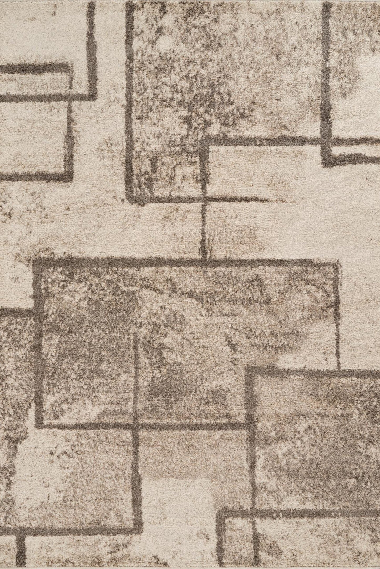 Rhodes Neutral Geometric Rug - Enigma Sage