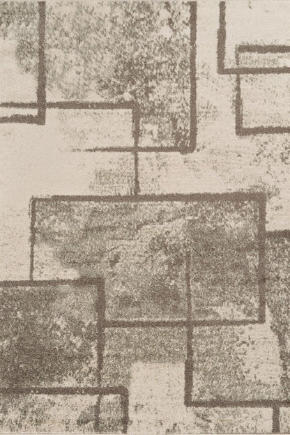 Rhodes Neutral Geometric Rug - Enigma Sage