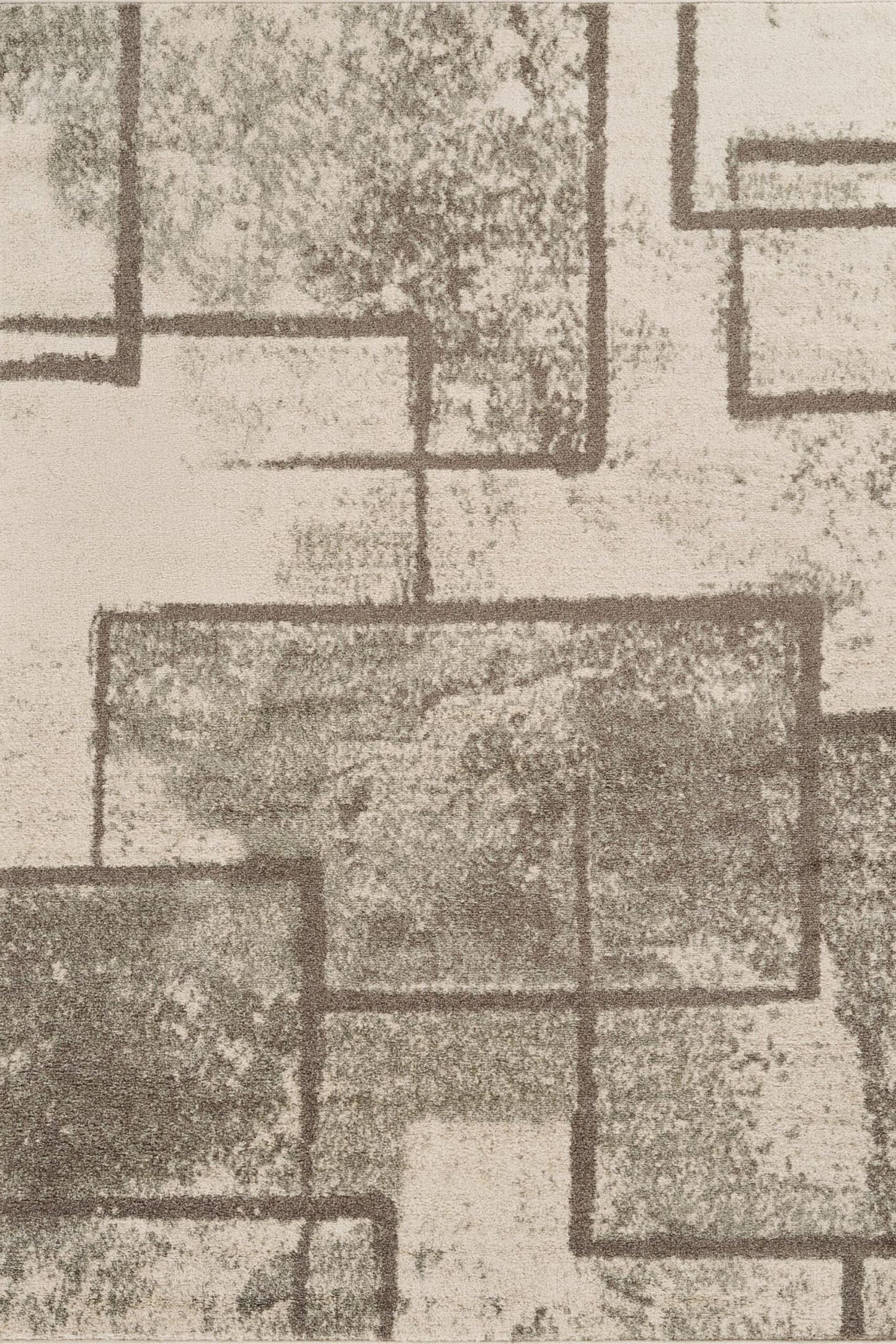 Rhodes Neutral Geometric Rug - Enigma Sage