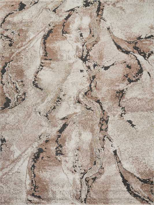 Essence Textured Abstract Rug - Lava
