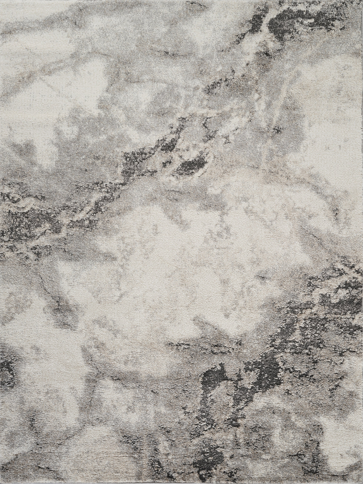 Grey Essence Nimbus textured abstract rug, flat portrait view