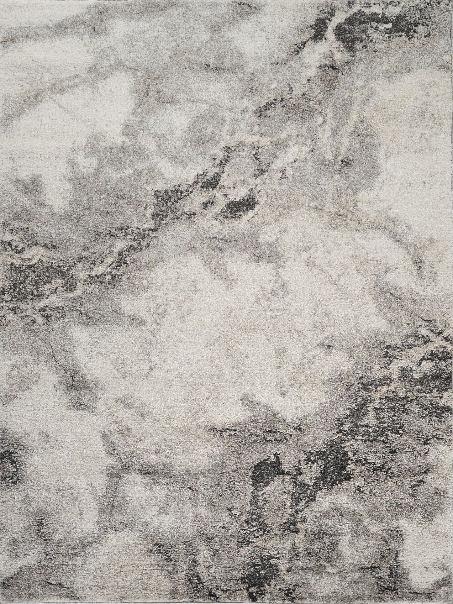 Grey Essence Nimbus textured abstract rug, flat portrait view