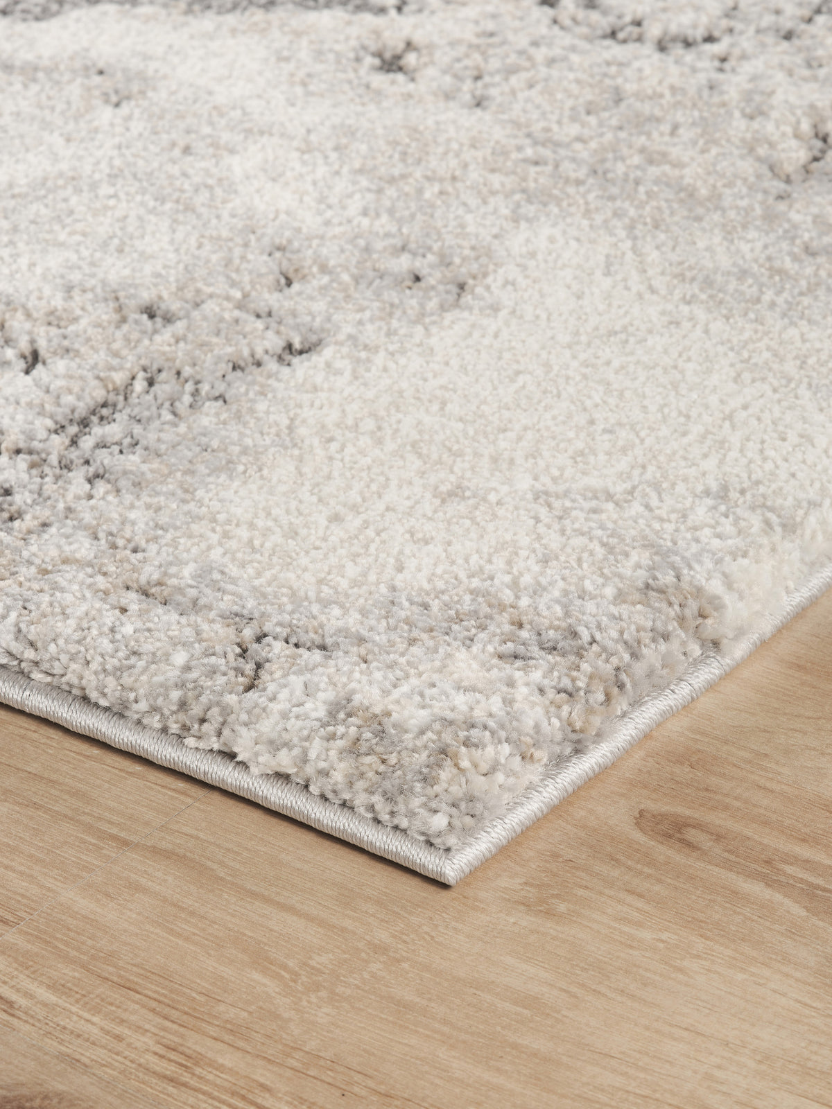 Grey Essence Nimbus textured abstract rug, close-up pile detail 2