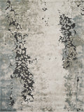 Sage Green Essence River textured abstract rug, flat portrait view