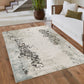 Sage Green Essence River textured abstract rug, in a room setting 3