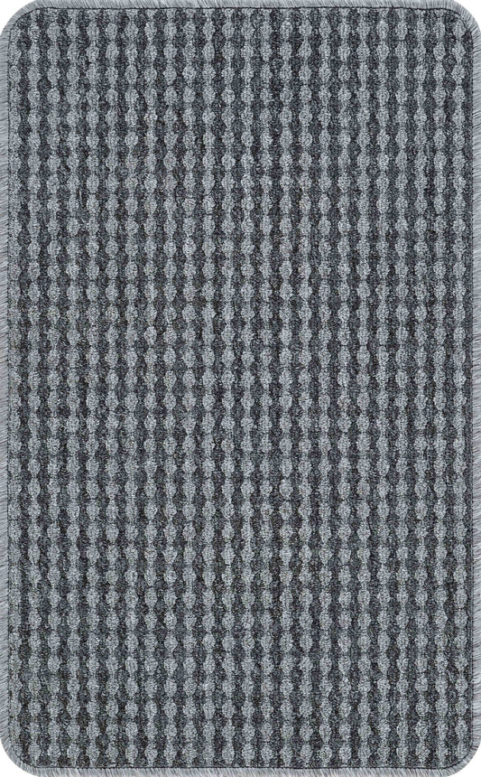 Grey Eden Stripe anti-slip mat, flat portrait view 3