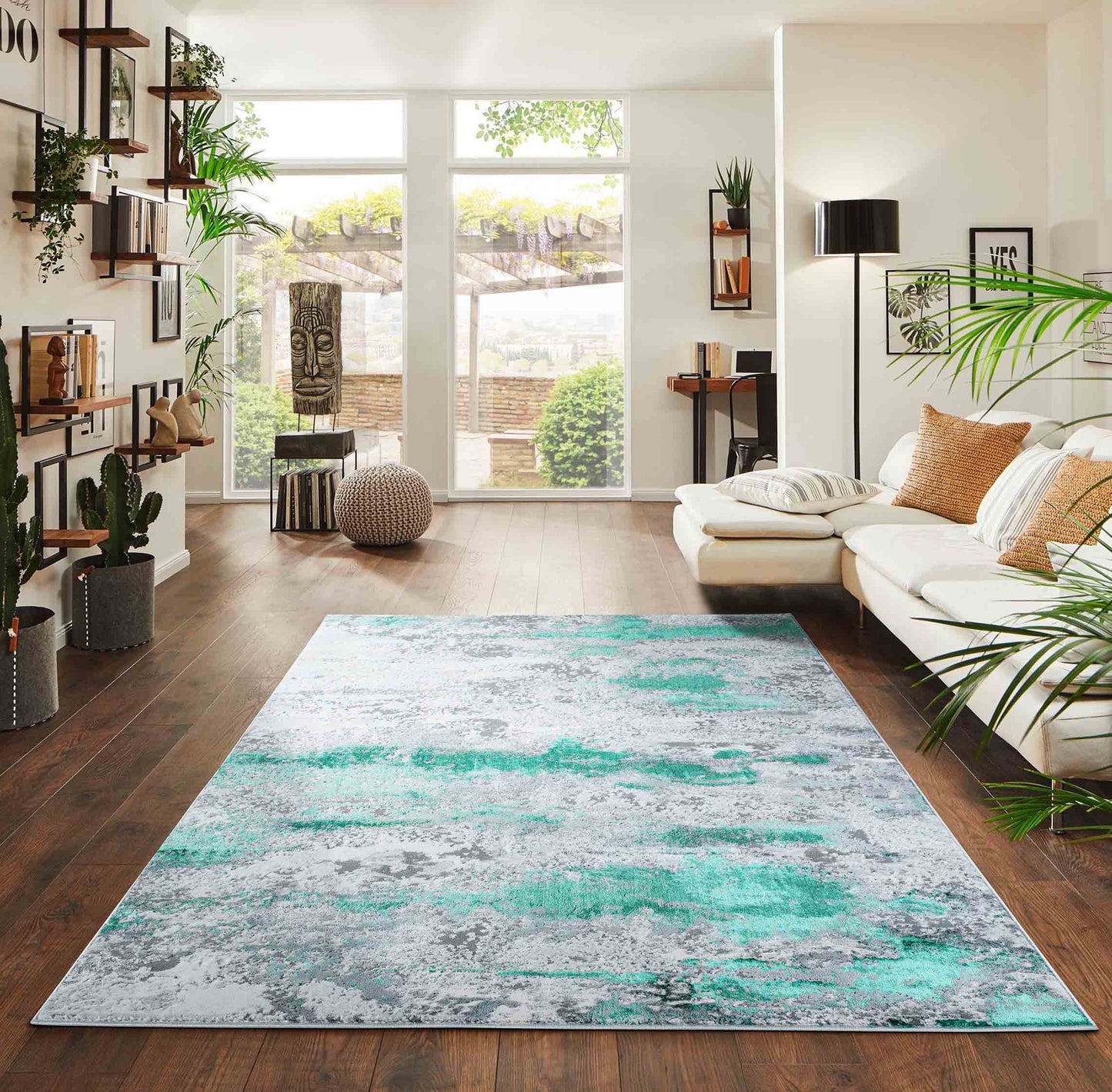 Emperor Metallic Abstract Rug - Onyx Gold