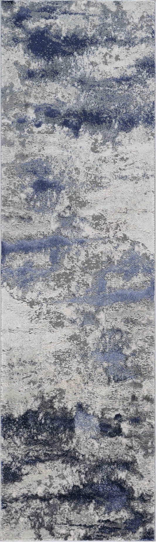 Navy Blue Emperor Onyx abstract rug, flat portrait view 2