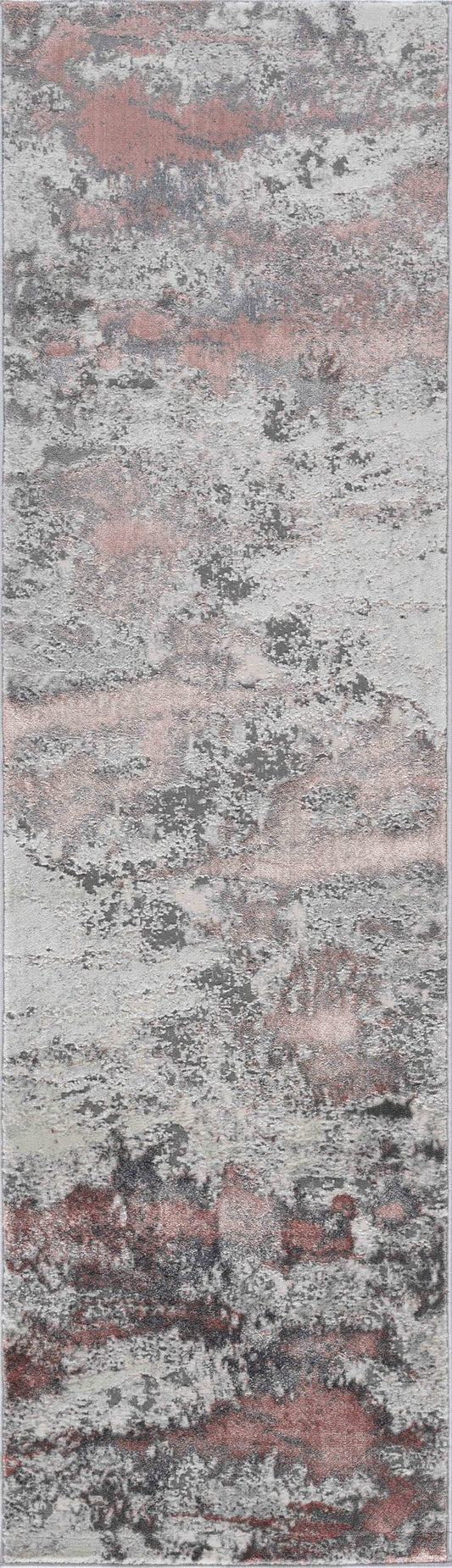 Pink Emperor Onyx abstract rug, flat portrait view 2